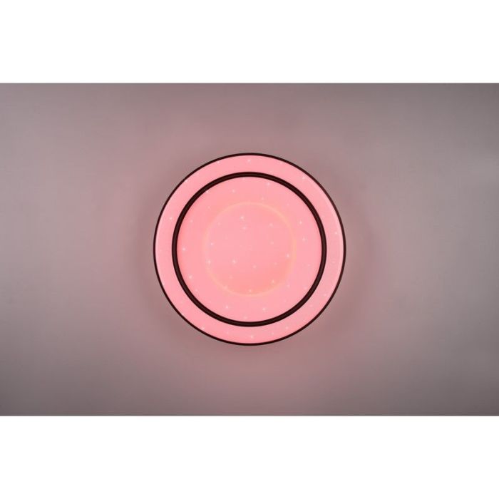 Moderne plafonniere Navin, zwart, kunststof, geïntegreerde LED