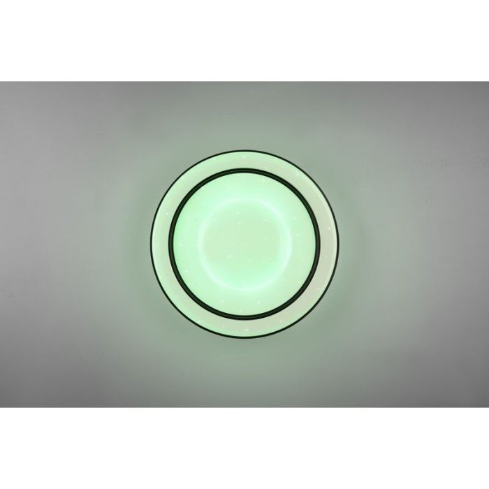 Moderne plafonniere Navin, zwart, kunststof, geïntegreerde LED