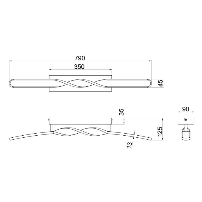 Witte plafondlamp design, Quirinus, 18W, 4000K LED