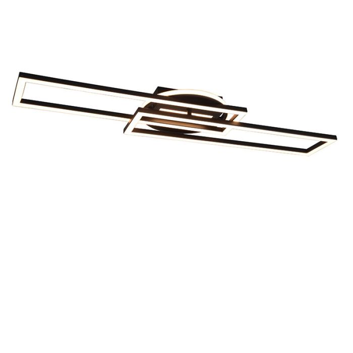 Zwarte plafonnière modern, Jadon, 30W, warm tot koud wit verstelbare LED