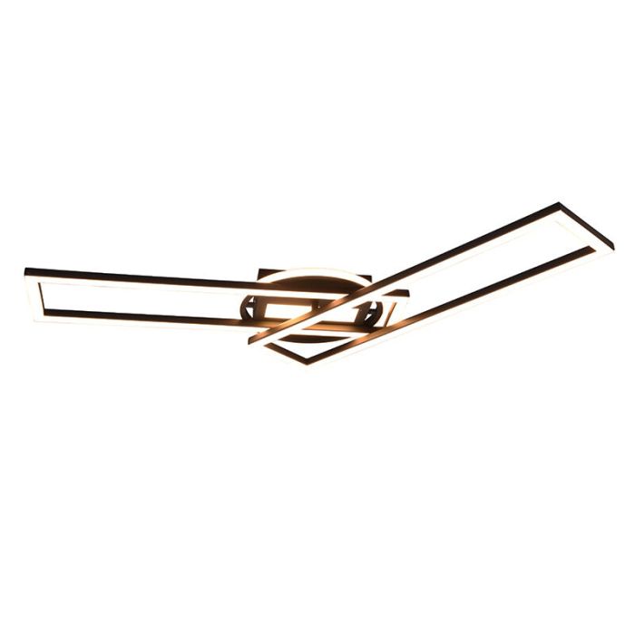 Zwarte plafonnière modern, Jadon, 30W, warm tot koud wit verstelbare LED