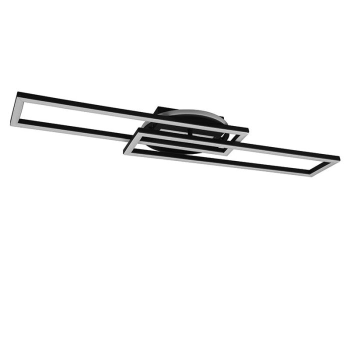 Zwarte plafonnière modern, Jadon, 30W, warm tot koud wit verstelbare LED