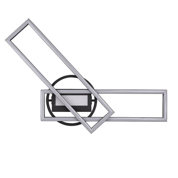 Zwarte plafonnière modern, Jadon, 30W, warm tot koud wit verstelbare LED