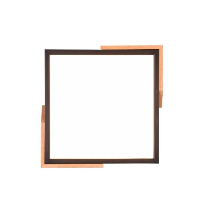 Zwarte plafonnière modern, Selinde, 20W, 3000K LED, 3-staps dimbaar