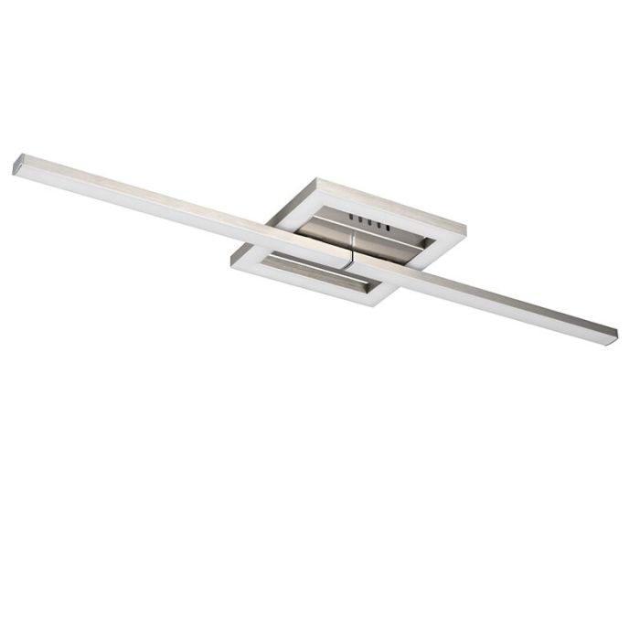 Nikkelen plafondlamp design, Mahad, 17W, 3000K LED