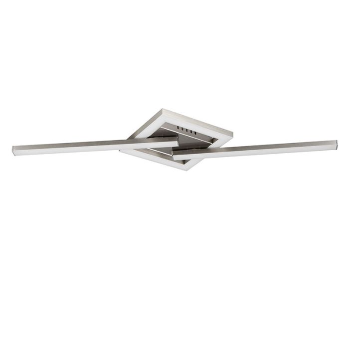 Nikkelen plafondlamp design, Mahad, 17W, 3000K LED