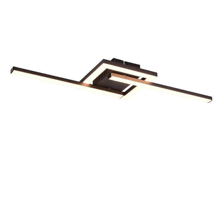 Zwarte plafondlamp design, Mahad, 17W, 3000K LED