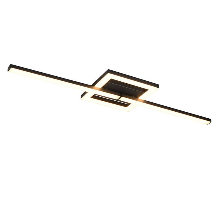 Zwarte plafondlamp design, Mahad, 17W, 3000K LED