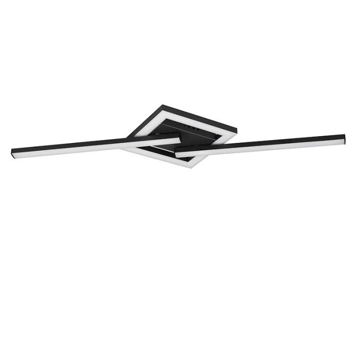 Zwarte plafondlamp design, Mahad, 17W, 3000K LED