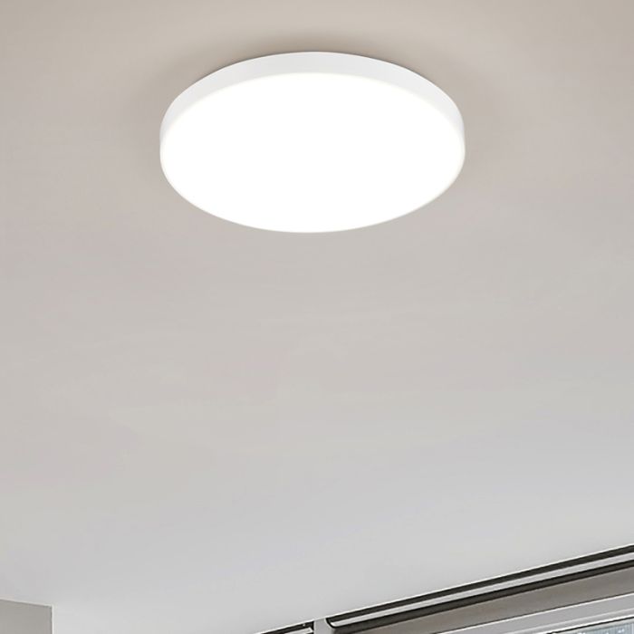 Witte plafonnière kunststof, Sharde, 18W, 4000K LED, IP44