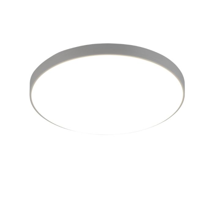 Grijze plafonnière kunststof, Sharde, 18W, 4000K LED, IP44