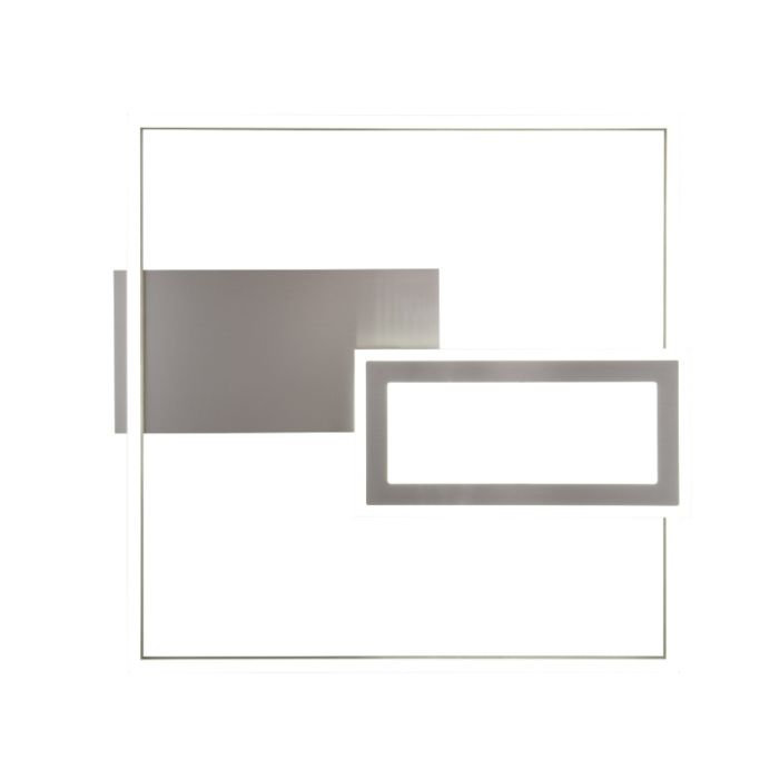 Nikkelen plafonnière design, Shun, 32W, warm tot koud wit verstelbare LED