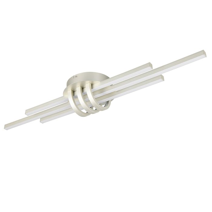 Nikkelen plafonnière modern, Saloua, 20W, 3000K LED, 3-staps dimbaar