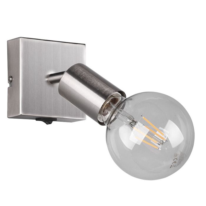 Moderne wandlamp Odin, nikkel