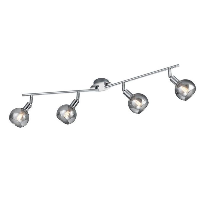 Chrome plafondspot Omari, metaal, modern