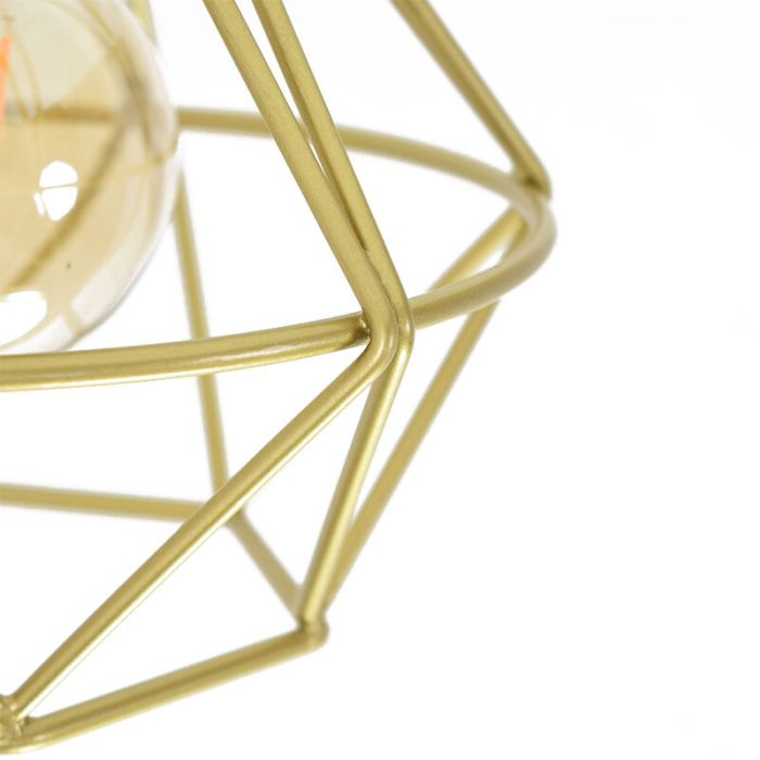 Stoere, industrie plafondlamp Merlon, gaaslook