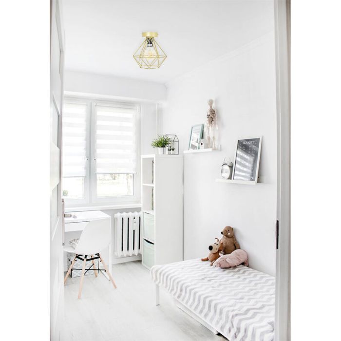 Stoere, industrie plafondlamp Merlon, gaaslook
