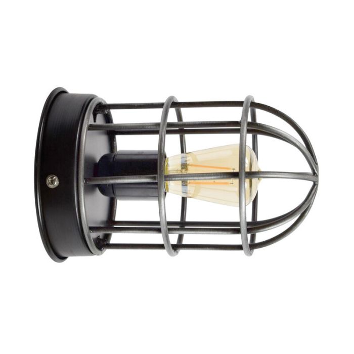 Industriële wandlamp zwart, Nova