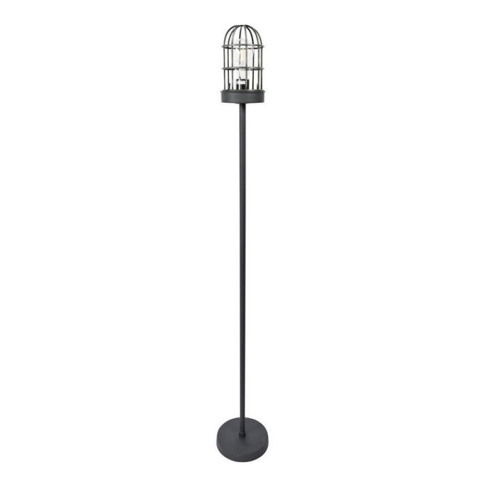 Industriële vloerlamp zwart, Nova, met schakelaar
