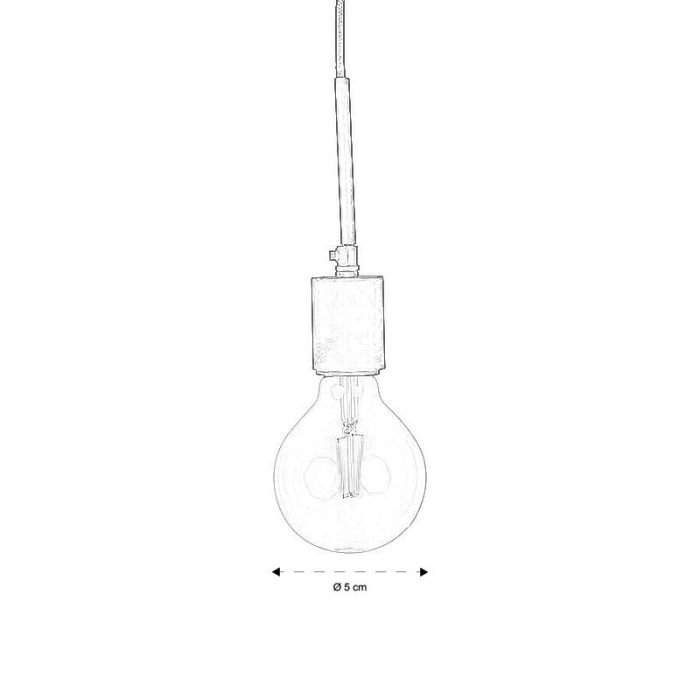 Industriële hanglamp zonder kap zwart, Bolb