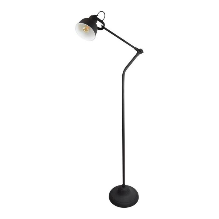 Industriële vloerlamp zwart, Redon, met schakelaar