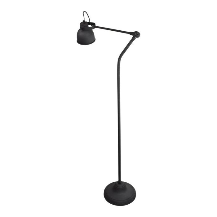 Industriële vloerlamp zwart, Redon, met schakelaar