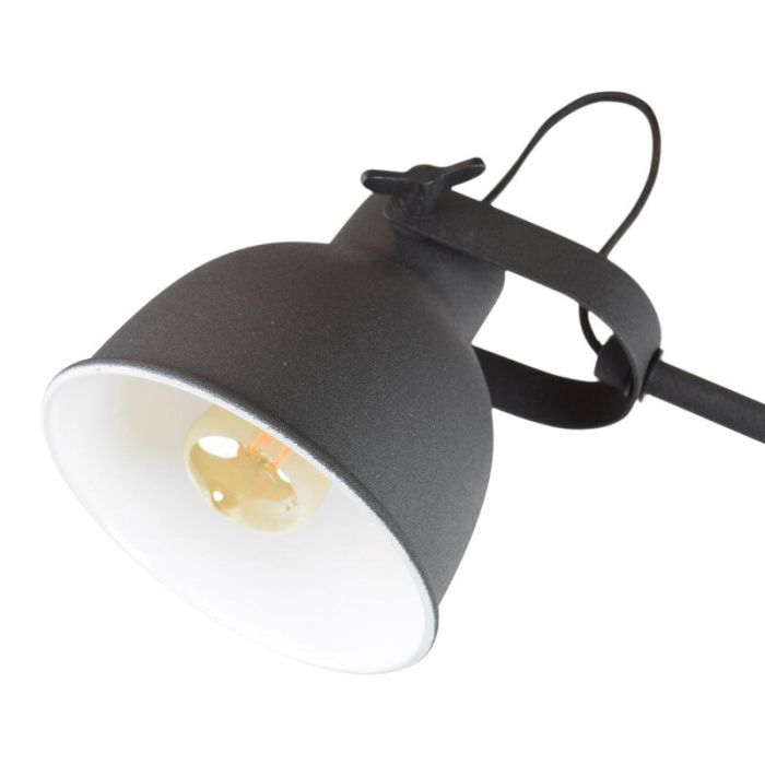 Industriële vloerlamp zwart, Redon, met schakelaar