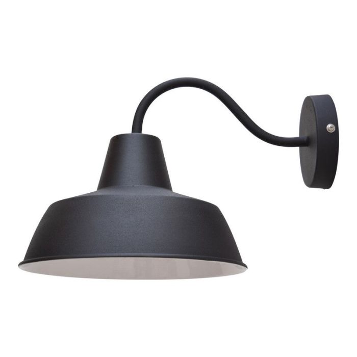 Industriële wandlamp Fenpe, Vintage zwart
