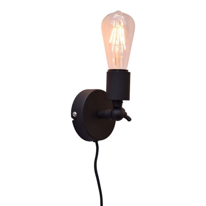 Vintage wandlamp Bolb, Vintage zwart