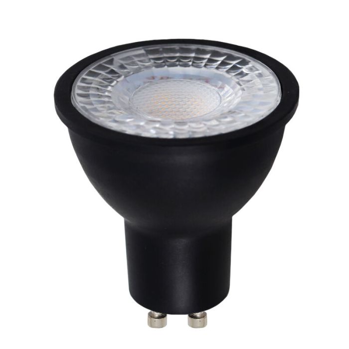 10-pack Zwarte dimbare GU10 LED spot Antonie, 5 Watt, 2700K (Warm wit)