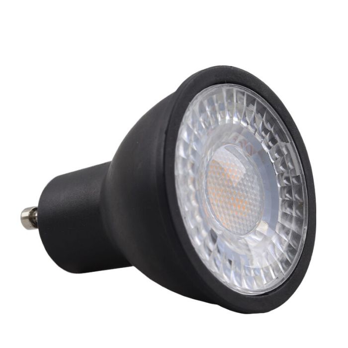 10-pack Zwarte dimbare GU10 LED spot Antonie, 5 Watt, 2700K (Warm wit)