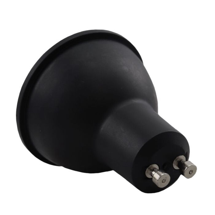 10-pack Zwarte dimbare GU10 LED spot Antonie, 5 Watt, 2700K (Warm wit)