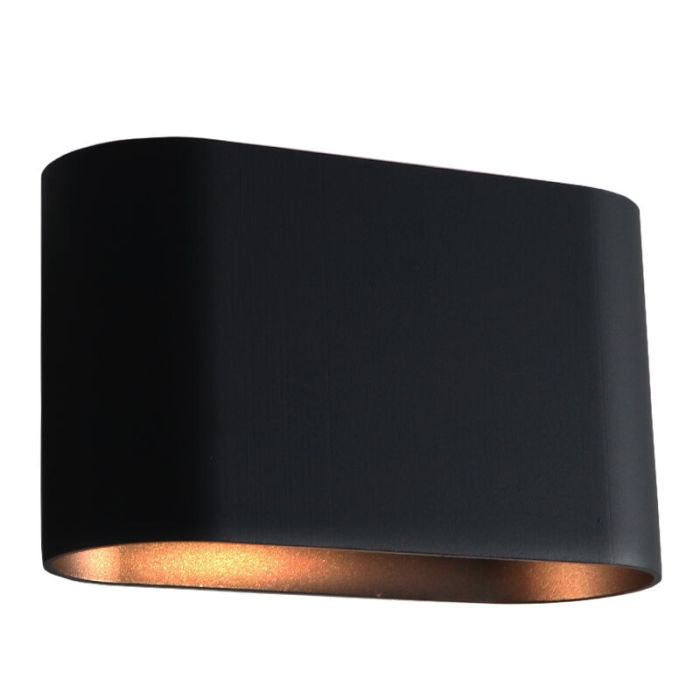 Moderne Rodigo wandlamp, zwart