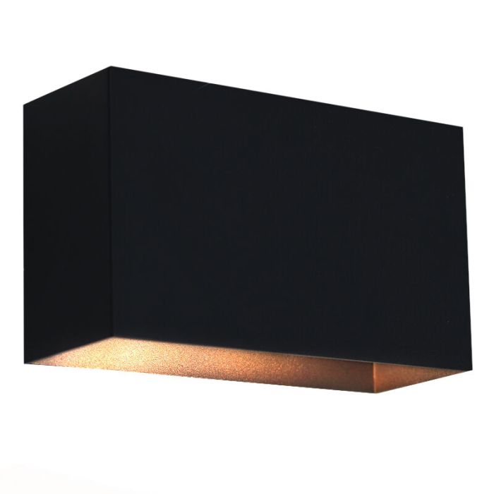 Moderne up down wandlamp Rodigo, zwart, aluminium