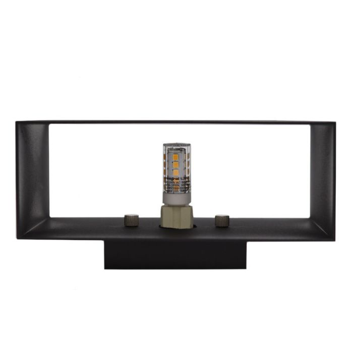 Moderne up down wandlamp Rodigo, zwart, aluminium