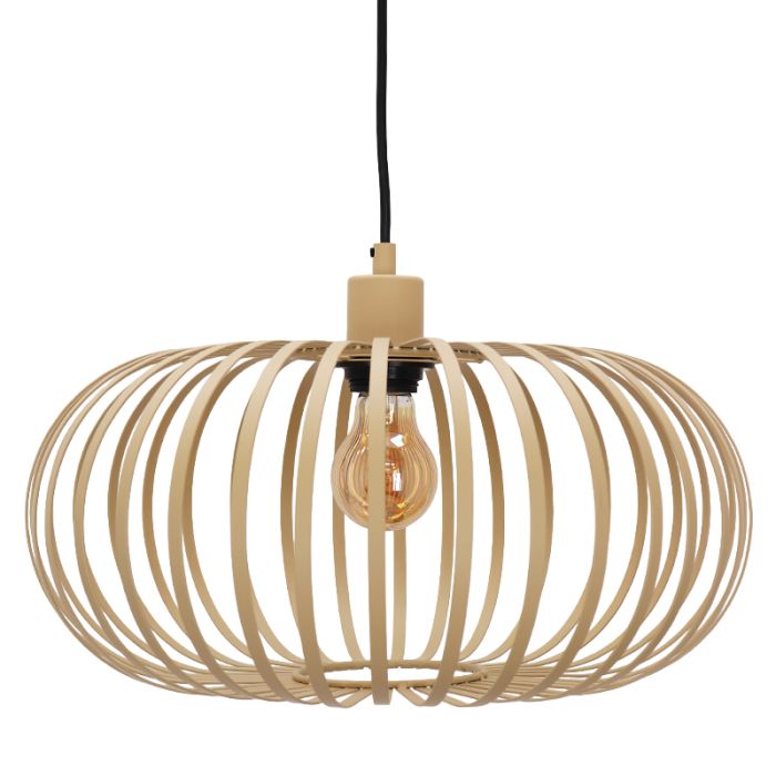 Industriële hanglamp zandkleur, Lieve