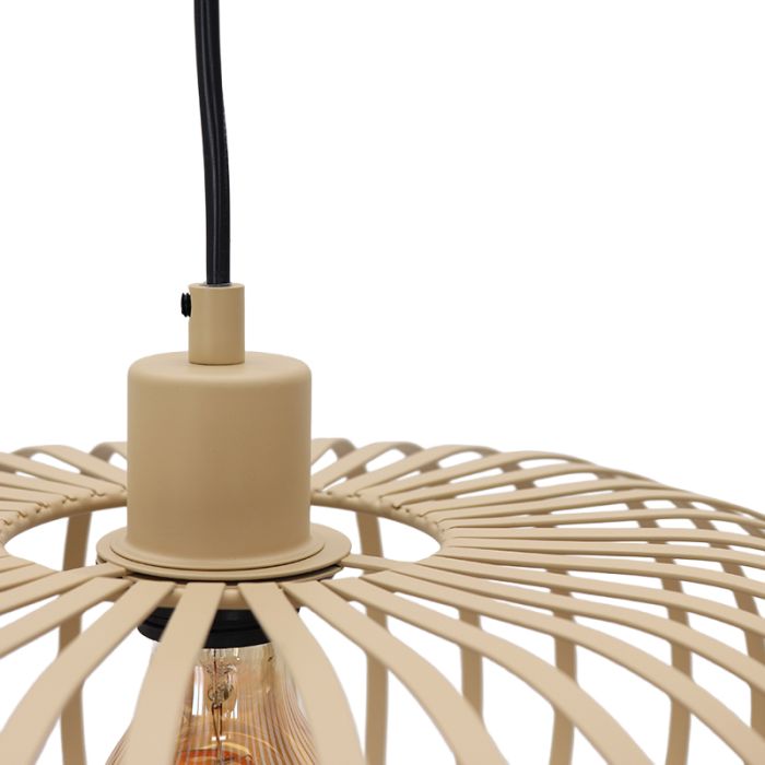 Industriële hanglamp zandkleur, Lieve