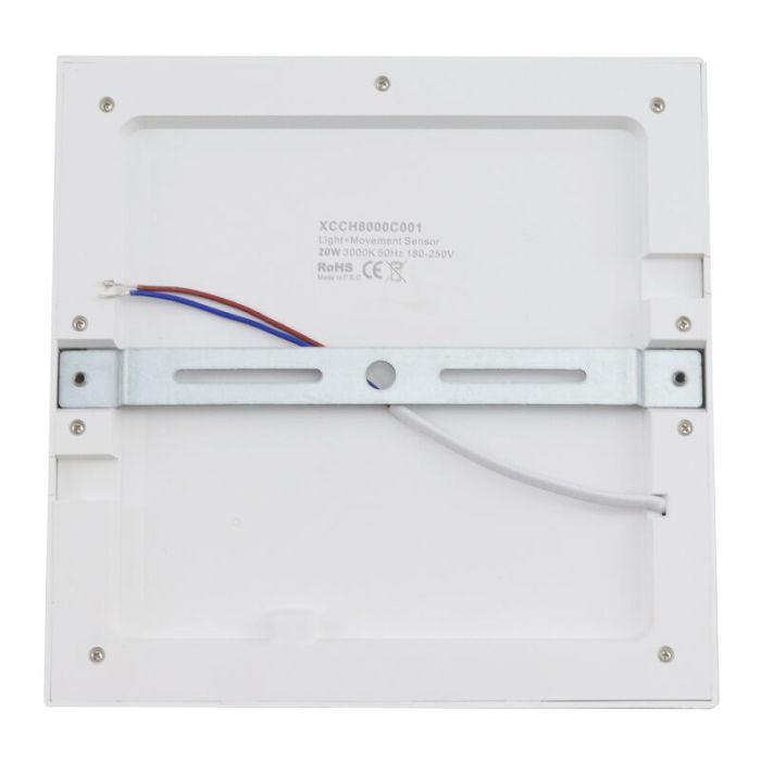 Witte plafondlamp met sensor Luan, kunststof, 20w, 3000K LED