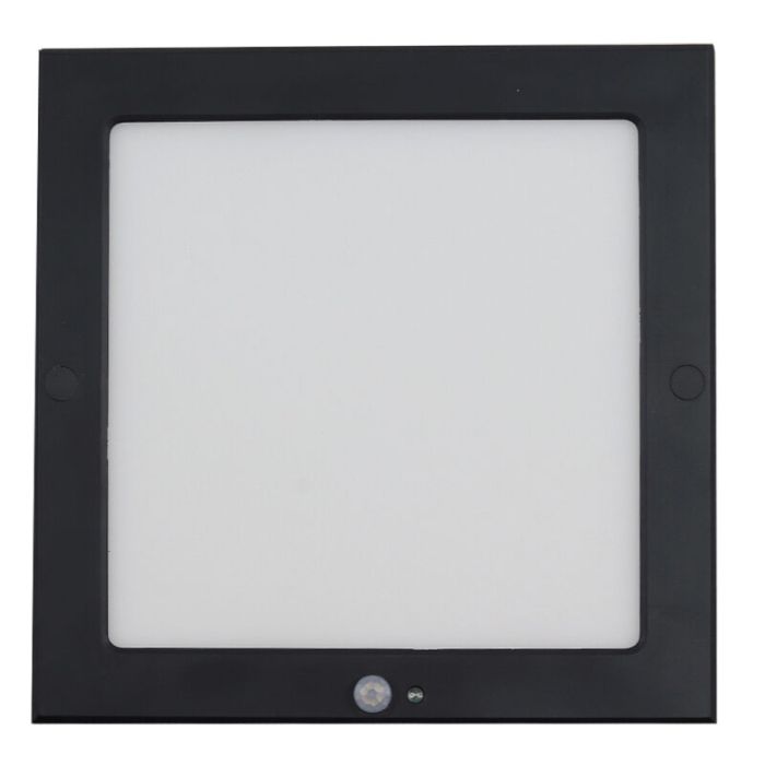 Zwarte plafondlamp met sensor Luan, kunststof, 18w, 3000K LED