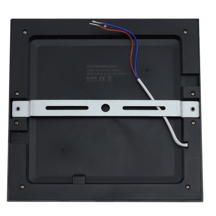 Zwarte plafondlamp met sensor Luan, kunststof, 18w, 3000K LED