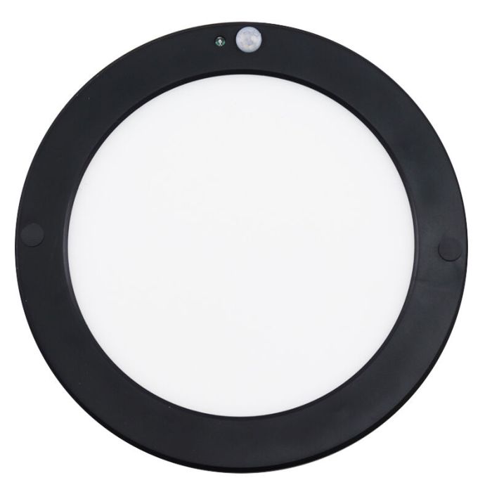 Zwarte plafondlamp met sensor Luan, kunststof, 20w, 3000K LED