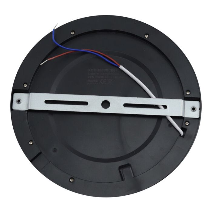 Zwarte plafondlamp met sensor Luan, kunststof, 20w, 3000K LED