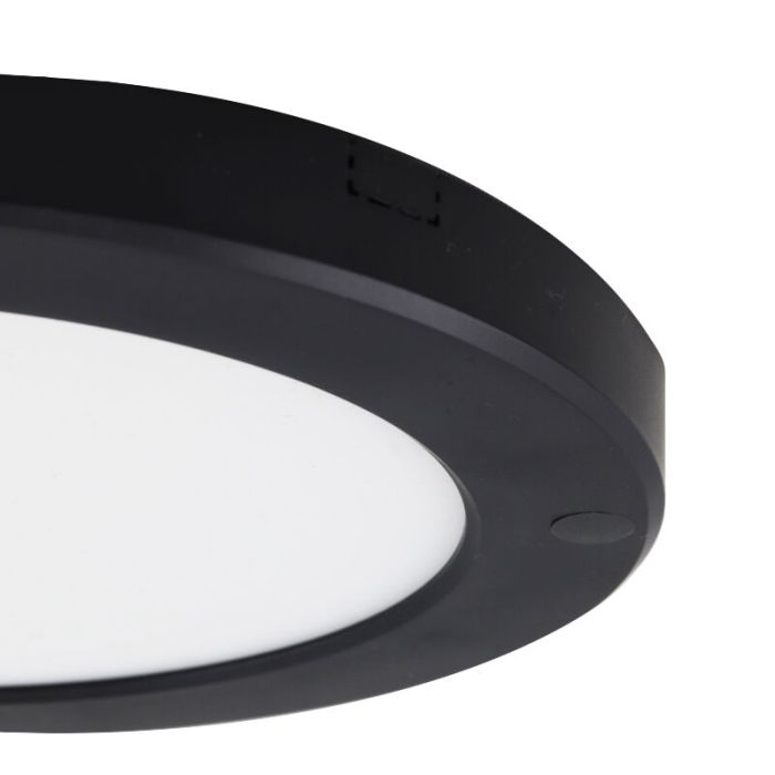 Zwarte plafondlamp met sensor Luan, kunststof, 20w, 3000K LED