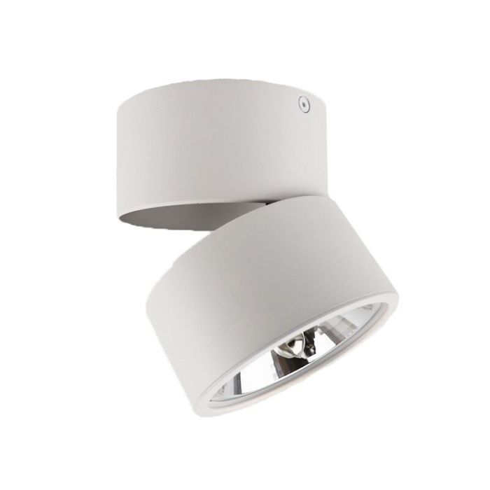 Witte plafondspot Reinout, metaal