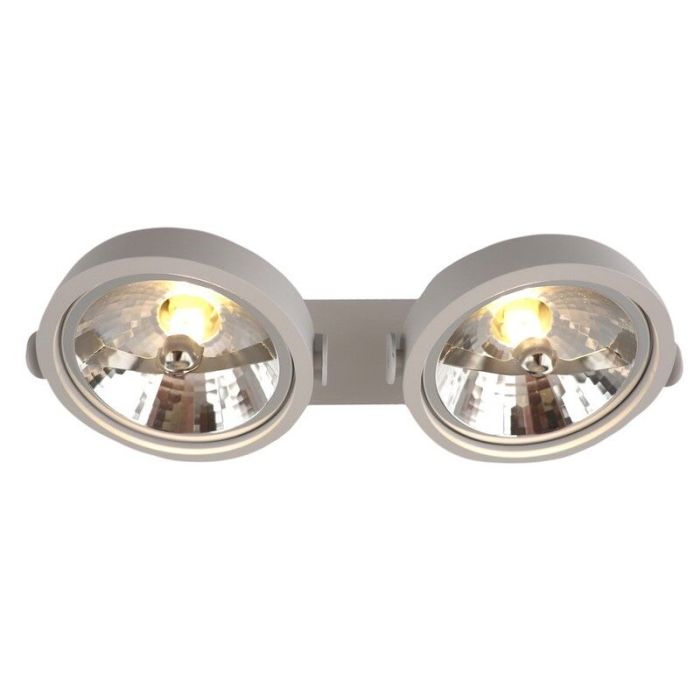 Witte plafond-/wandspot Melby, aluminium