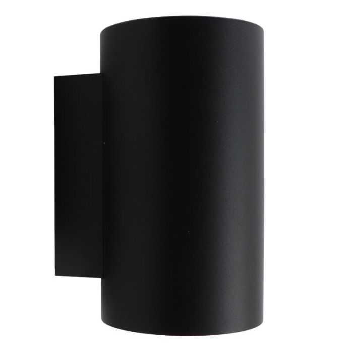 Zwarte wandlamp Friso, zwart