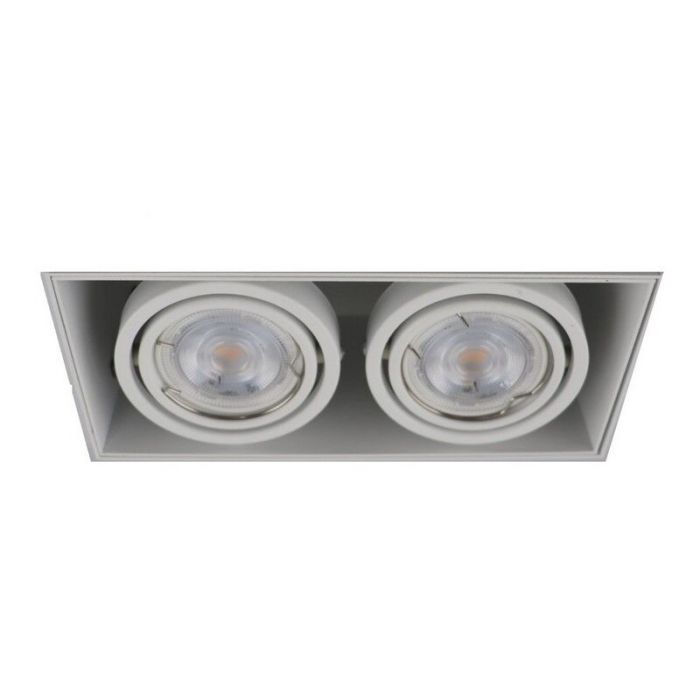 Witte trimless inbouwspot Wilhelm, metaal
