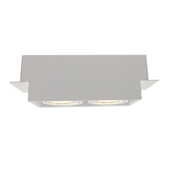 Witte trimless inbouwspot Wilhelm, metaal