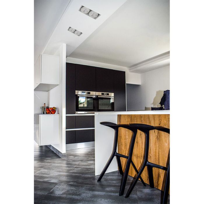 Witte trimless inbouwspot Wilhelm, metaal