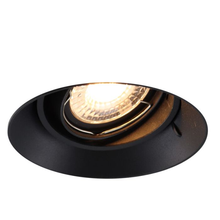 Moderne trimless inbouwspot zwart, wilhelm, GU10